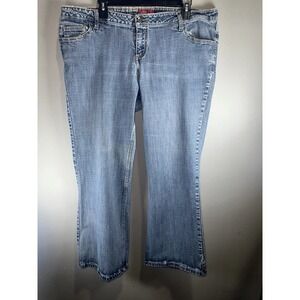Dickies Women's Flare Light Wash Low Rise Jeans Size 18 Measured 39x29